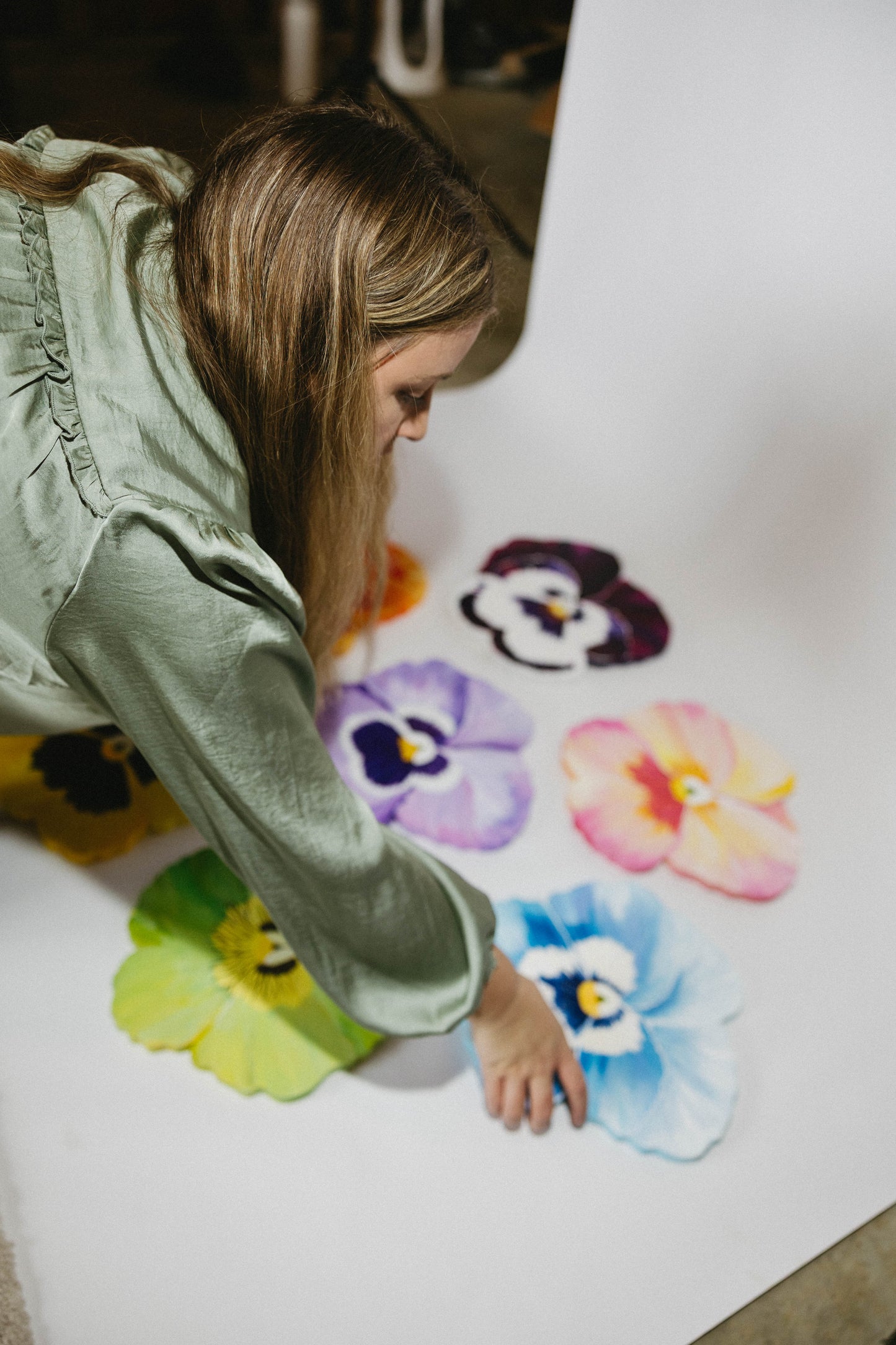 Blue Pansy- Wooden Cut Out