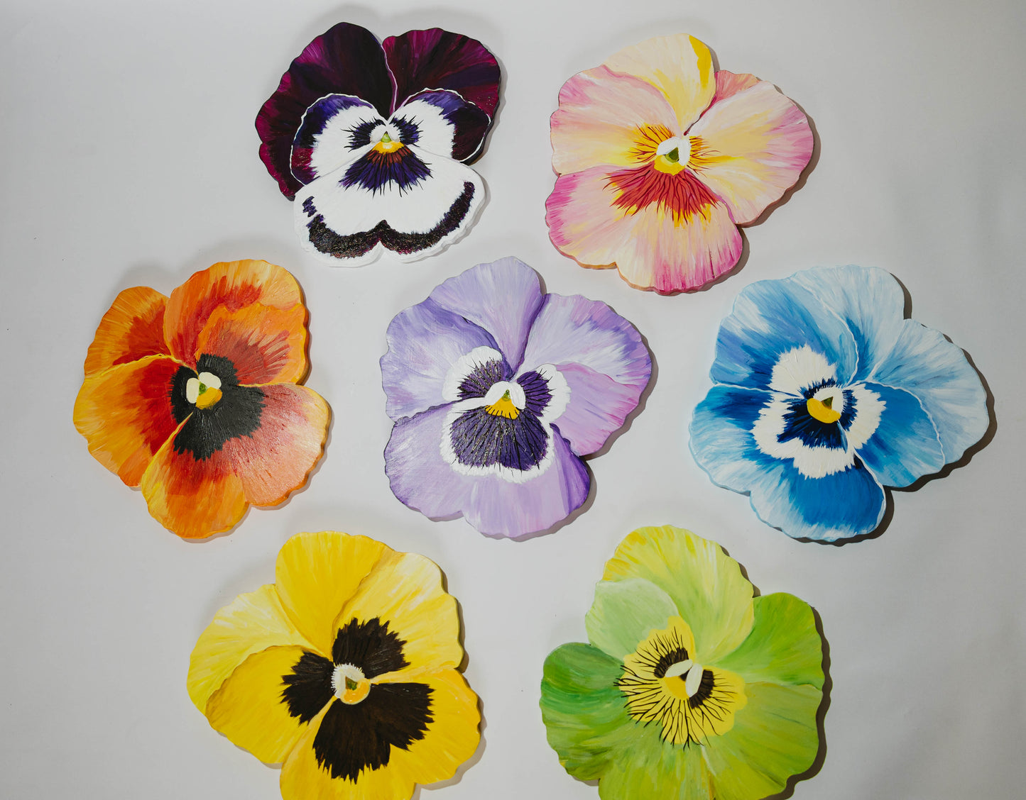 Orange Pansy- Wooden Cut Out