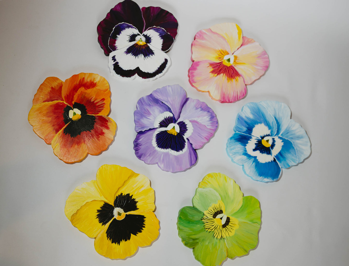 Green Pansy- Wooden Cut Out
