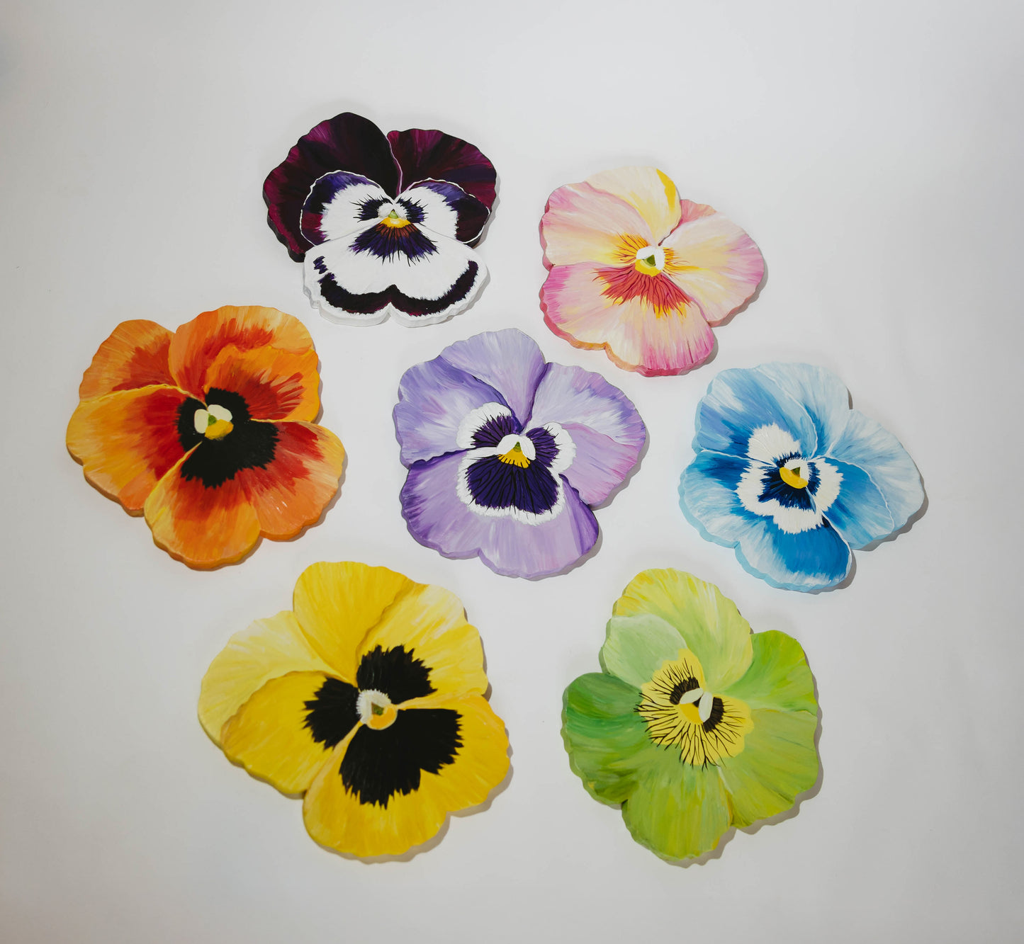 Purple Pansy- Wooden Cut Out