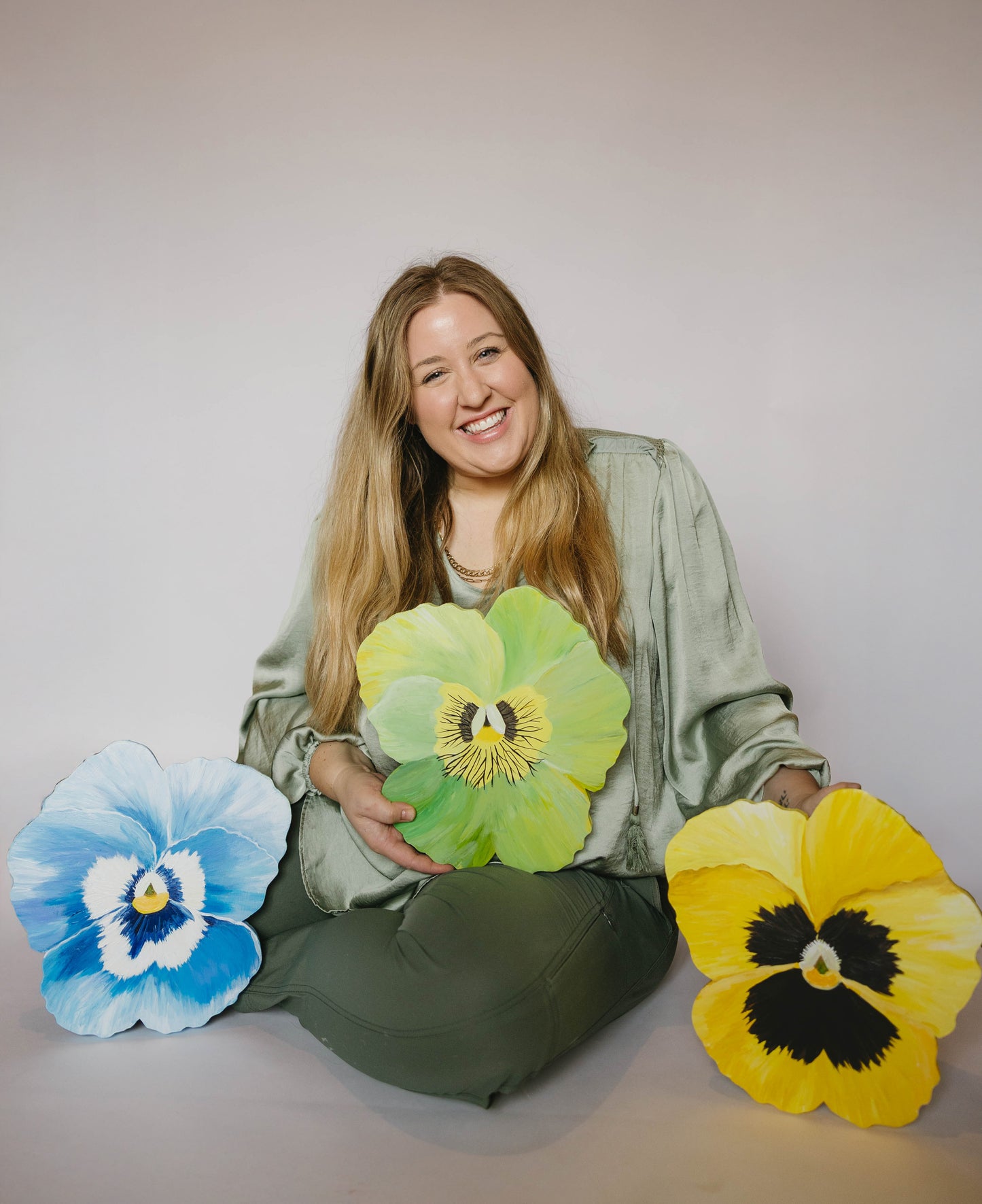 Yellow Pansy- Wooden Cut Out