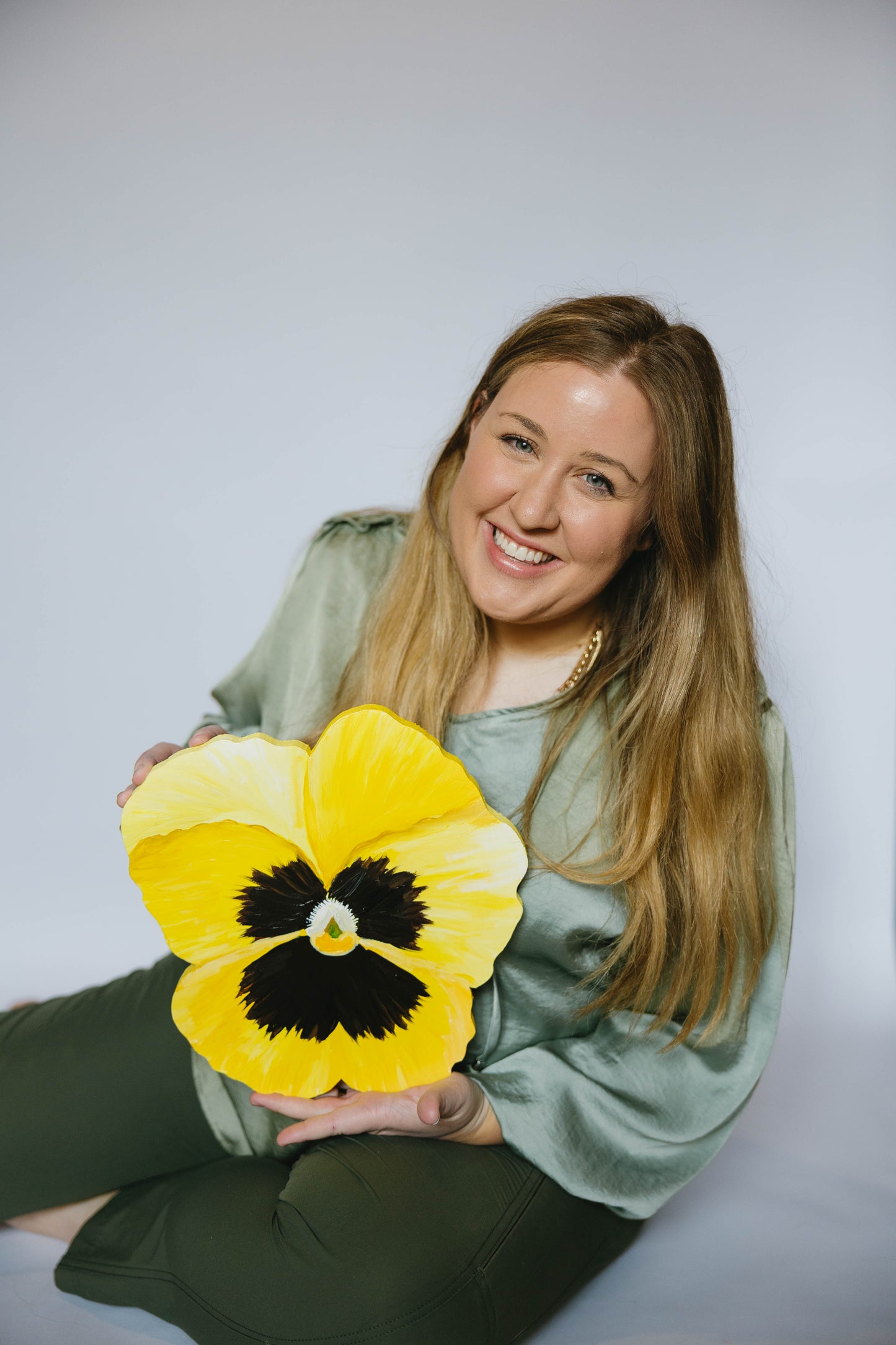 Yellow Pansy- Wooden Cut Out