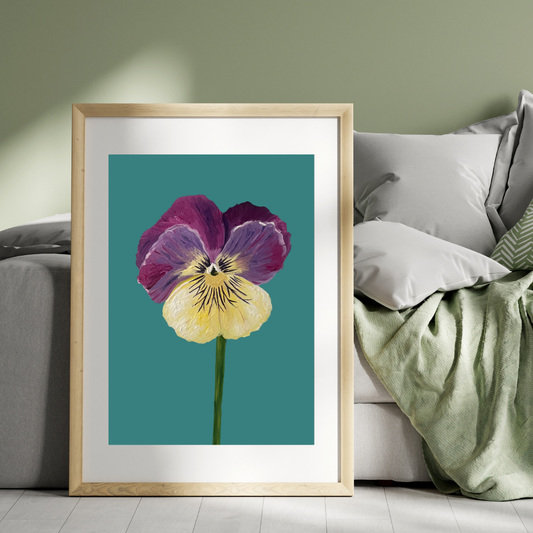 First Light of Spring Pansy Print