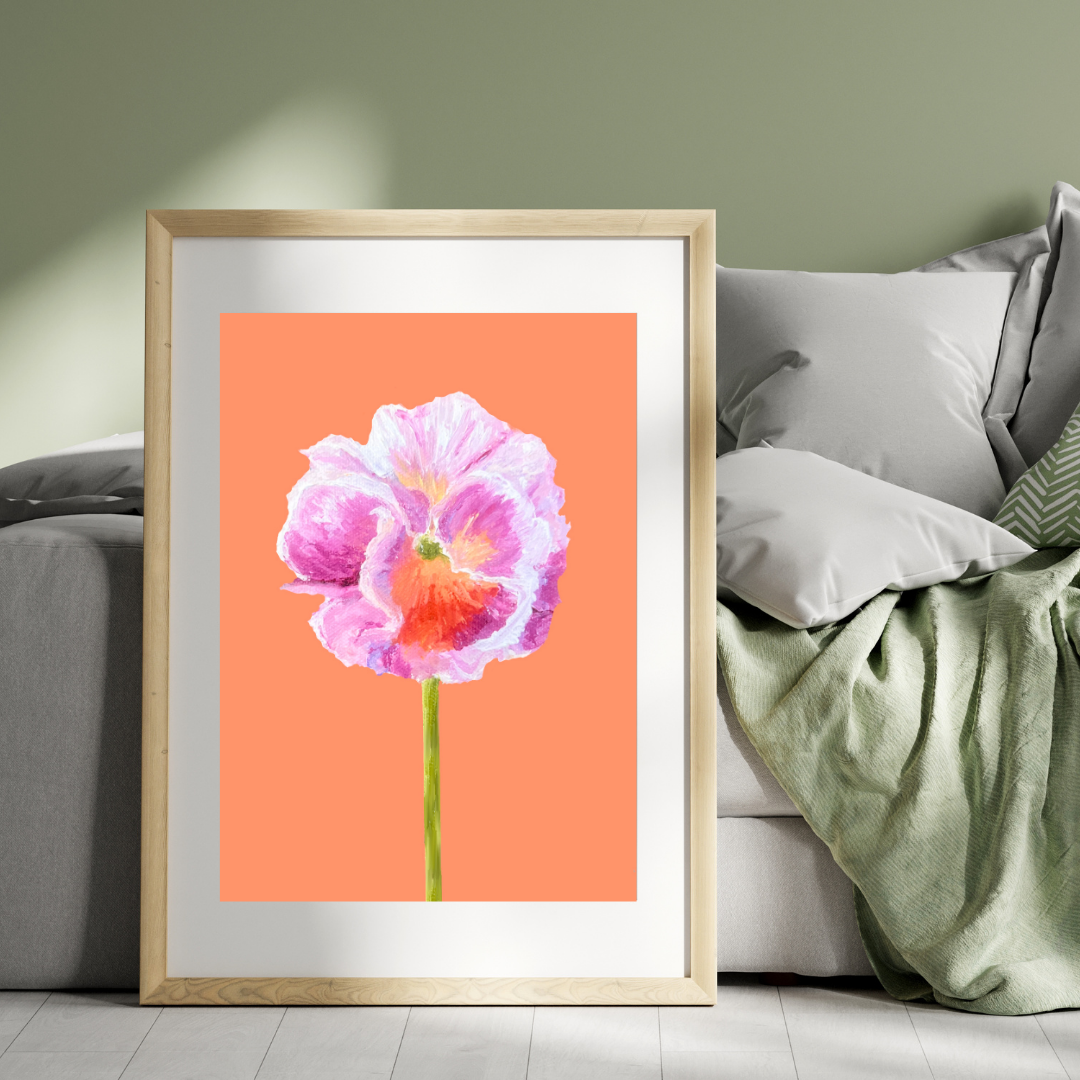 Sunset Bloom Pansy Print