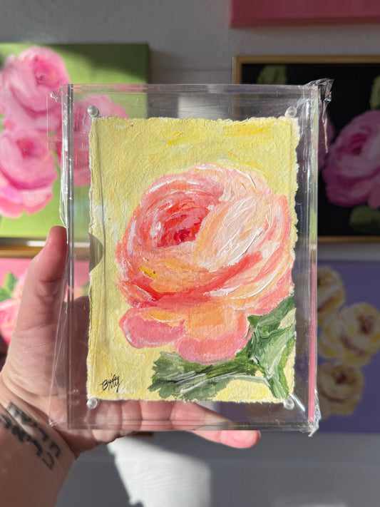 5 x 7 Framed Rose