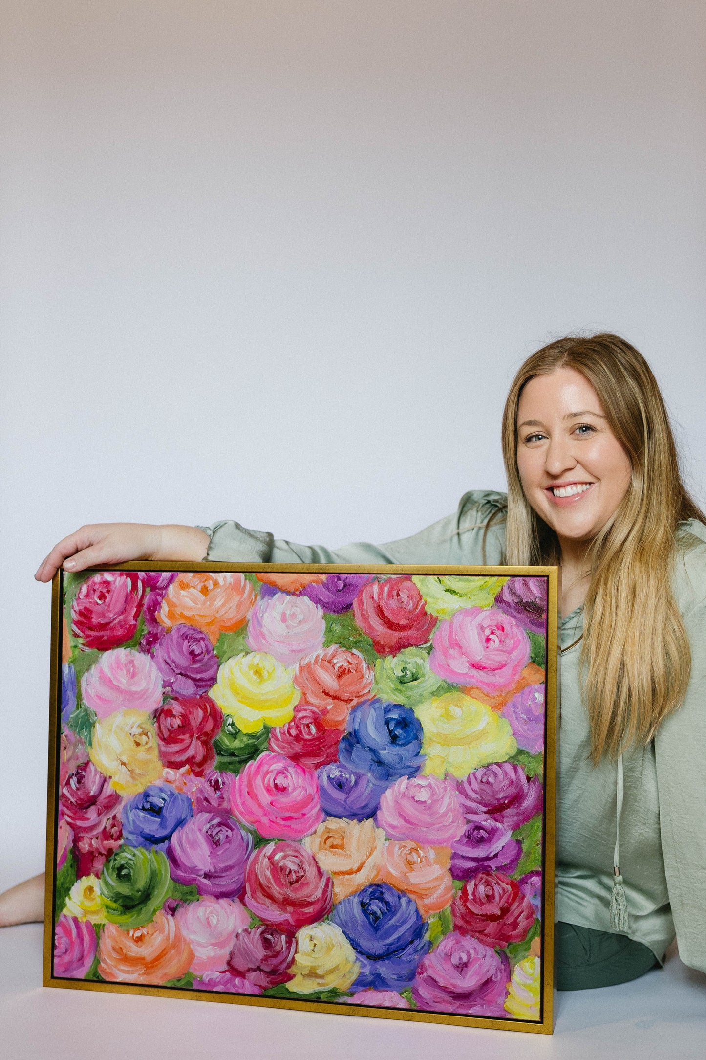 24 x 20 Framed  Kaleidoscope of Roses