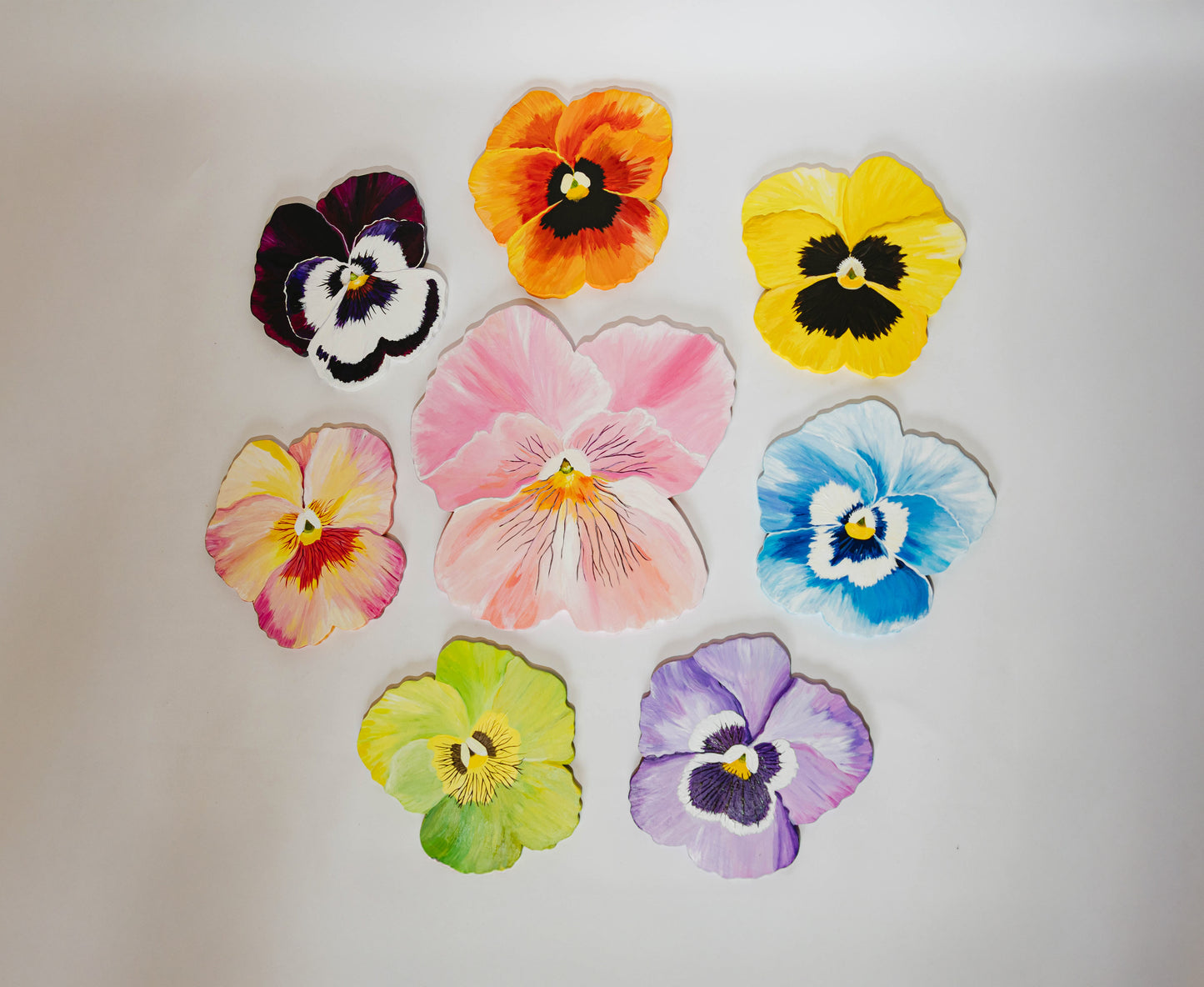 Blue Pansy- Wooden Cut Out