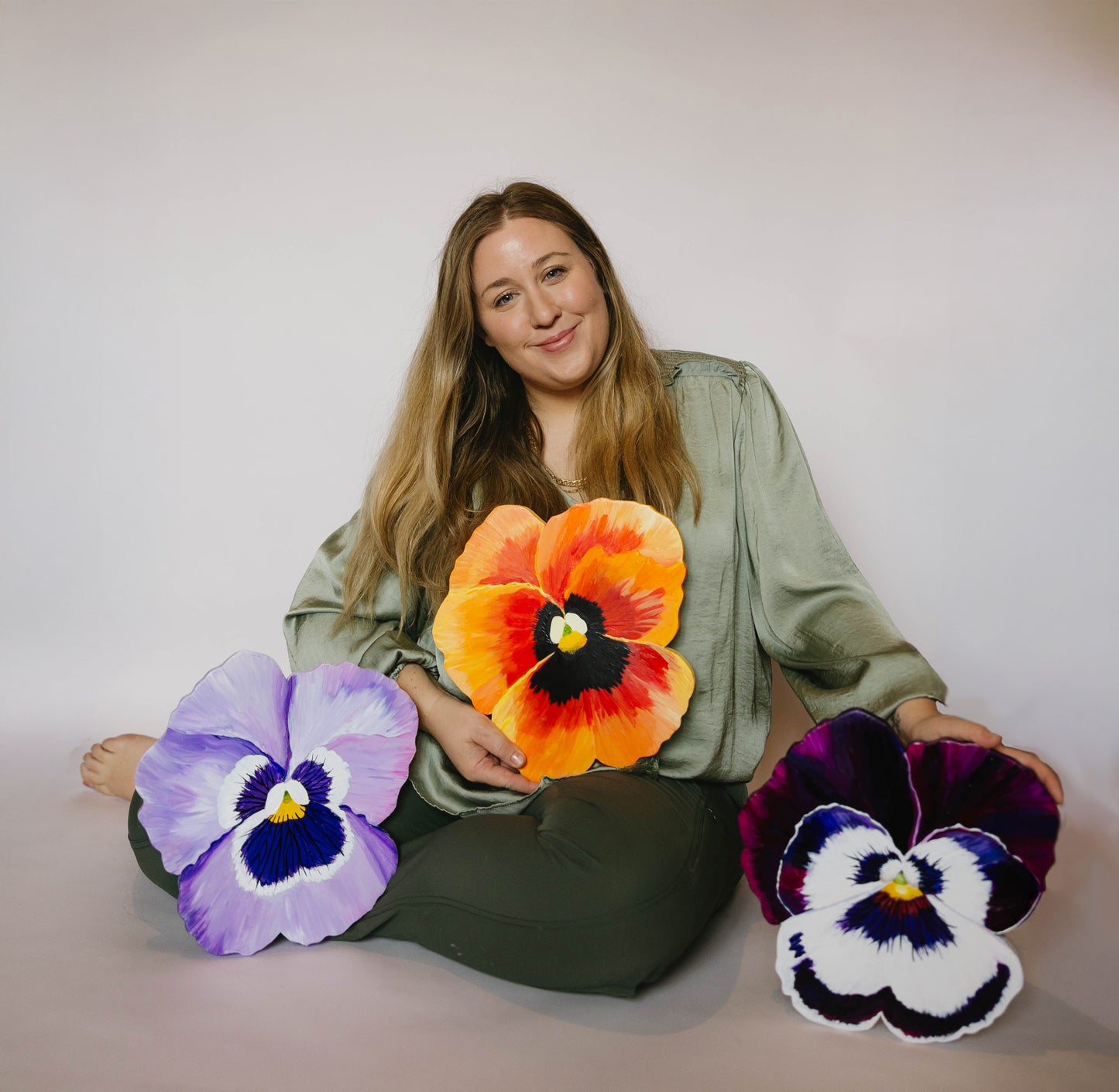 Deep Purple Pansy- Wooden Cut Out