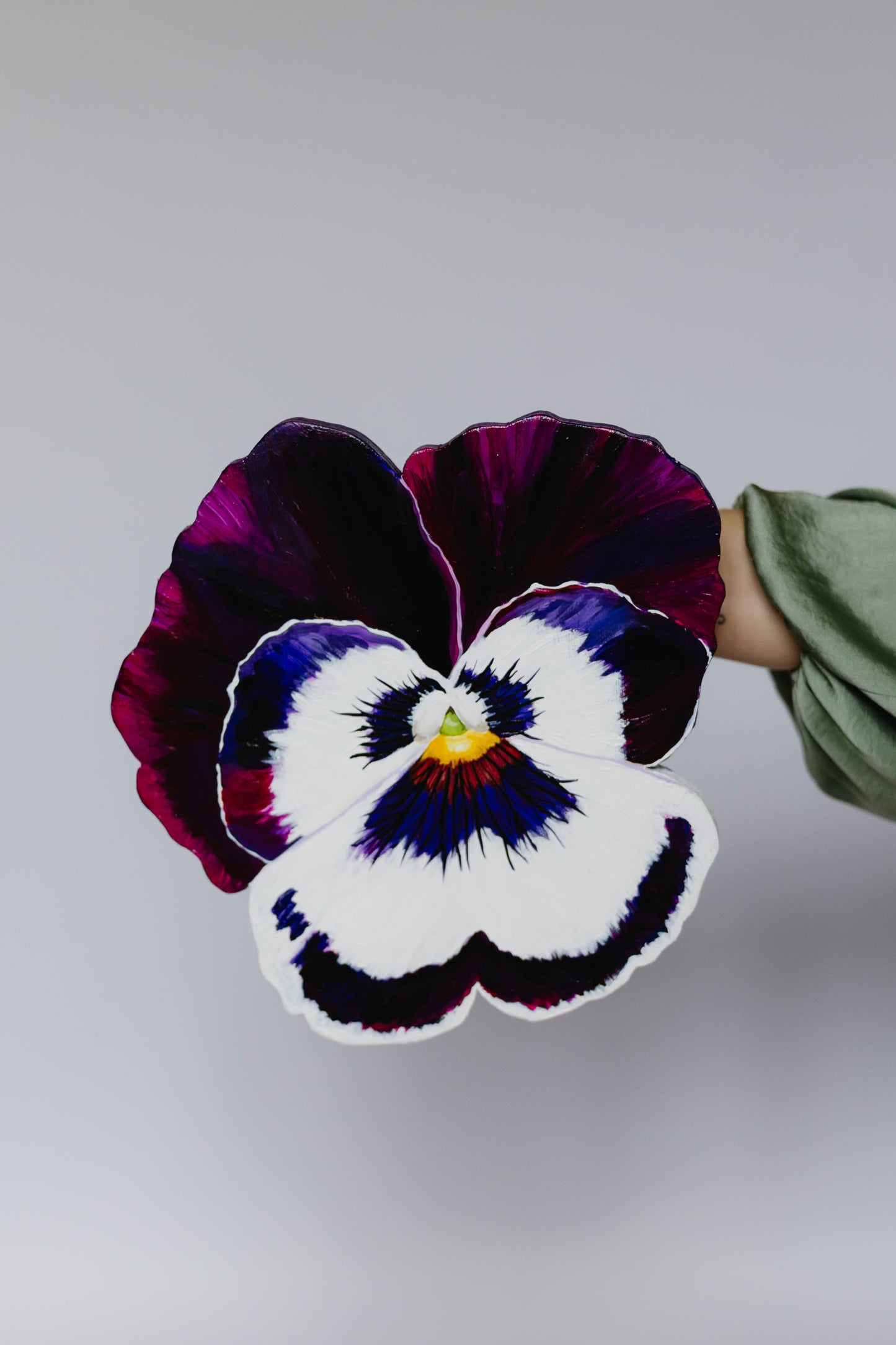 Deep Purple Pansy- Wooden Cut Out