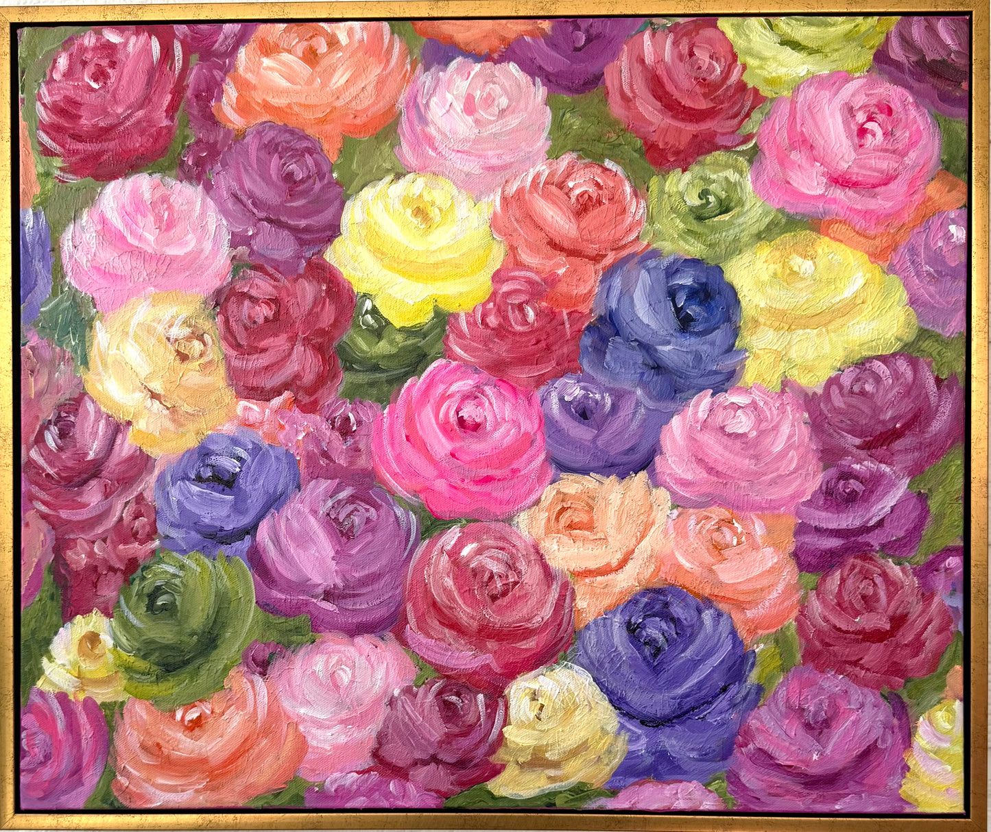 24 x 20 Framed  Kaleidoscope of Roses