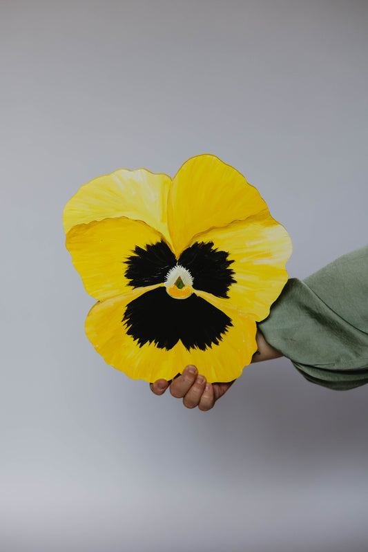Yellow Pansy- Wooden Cut Out